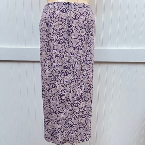 Zara Boho Purple Floral Print Sarong Wrap Skirt Women's S Flowy Midi Cottagecore - Picture 2 of 8